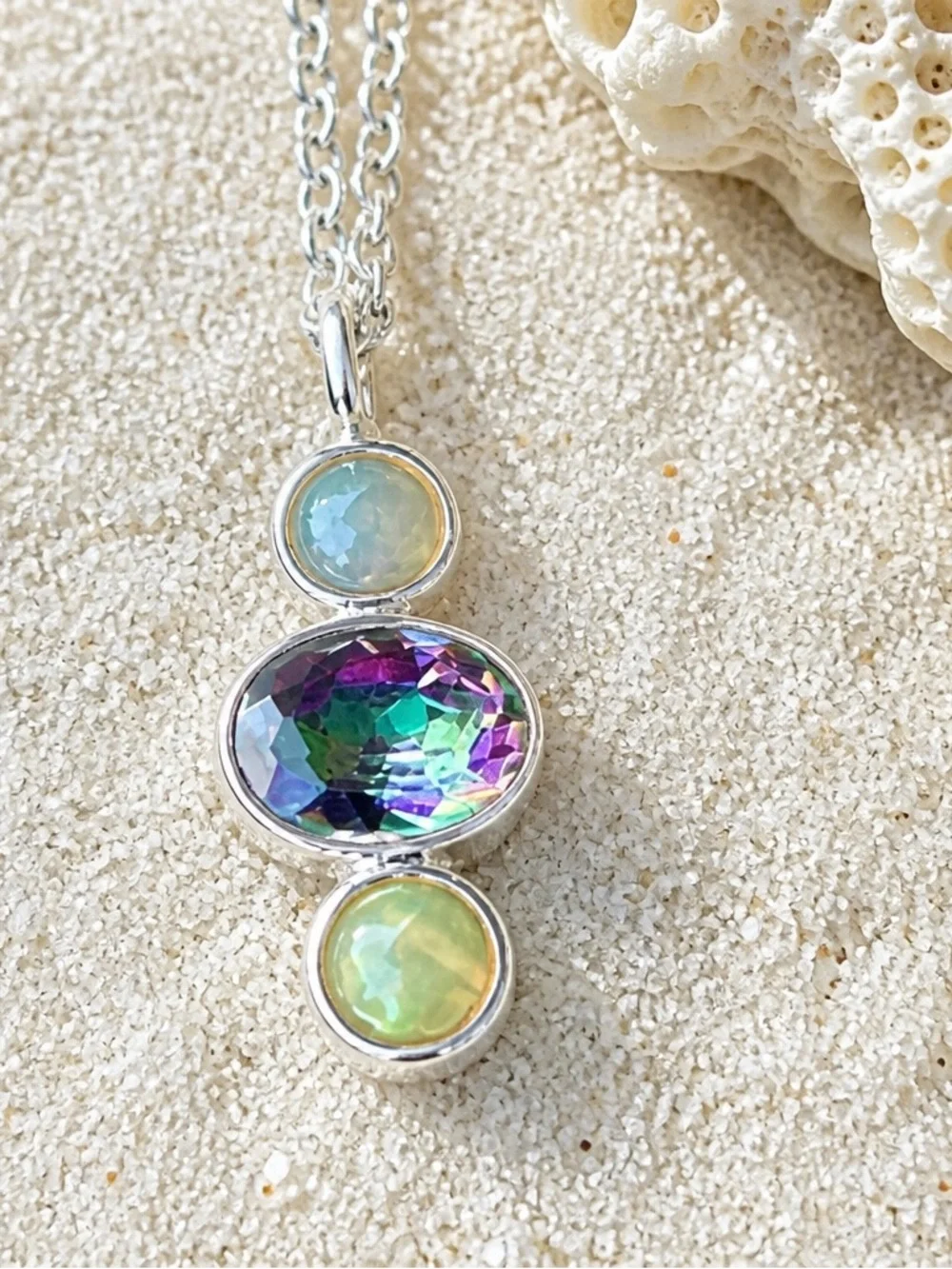 NEW! Ethiopian Opal & Topaz Necklace